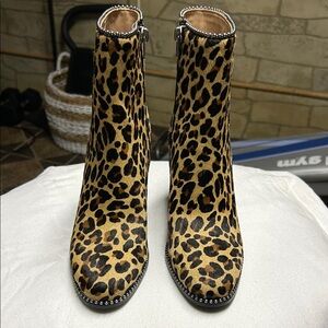 Coach Leopard Print Ankle Booties